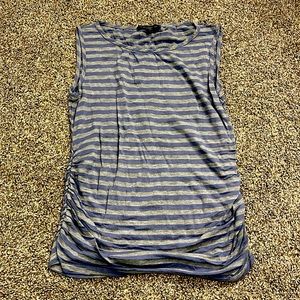 Green Envelope Striped Ruched Maternity Tank M